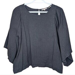 Levis Lucy Wing Top Black Textured Cotton Womens  Size Medium